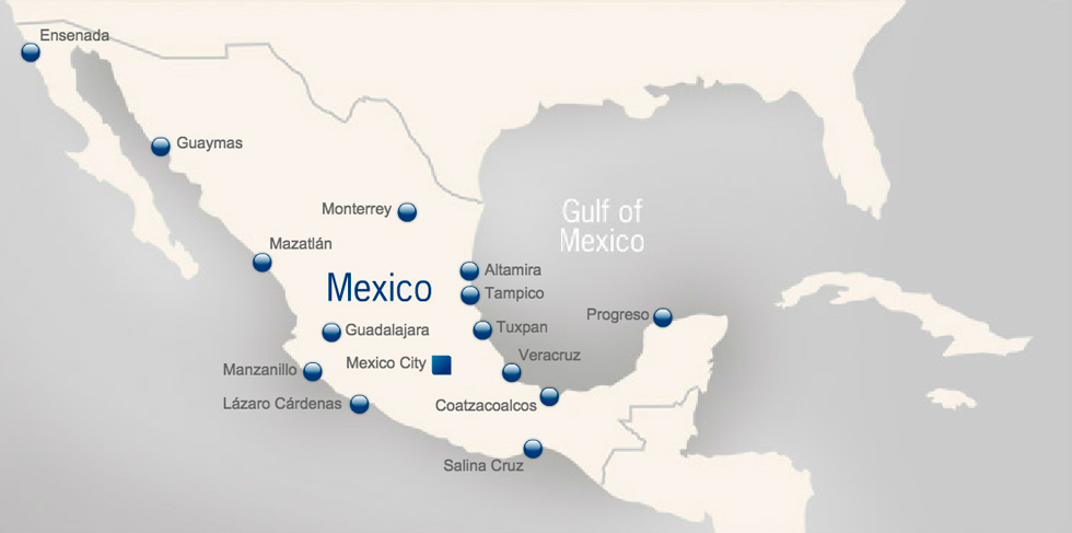 Map Mexican Ports PANDINAVE M xico